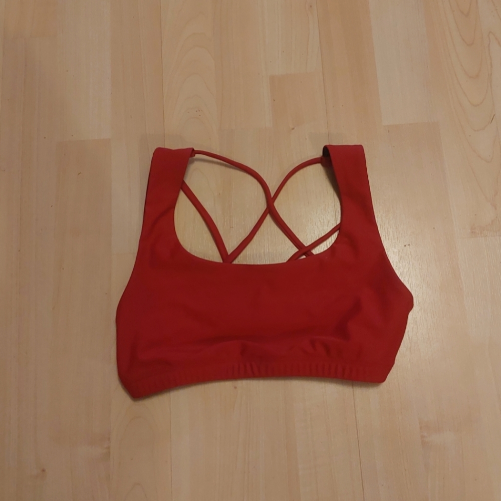 Red sports bra (Onzie)
